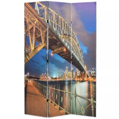 Emaga vidaxl składany parawan, 120x170 cm, motyw mostu portowego w sydney