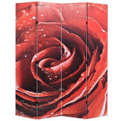 Emaga vidaxl składany parawan, 160 x 170 cm, czerwona róża