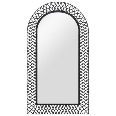 Emaga vidaxl lustro ścienne, łukowe, 60 x 110 cm, czarne