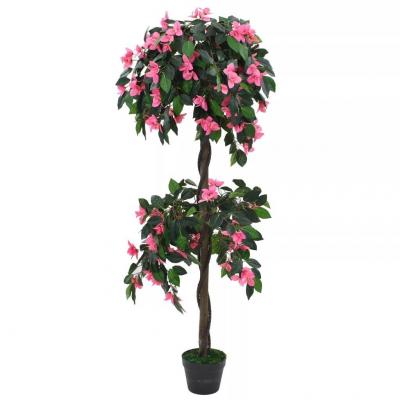 Emaga vidaxl sztuczny rododendron z doniczką, 155 cm, zielony i różowy