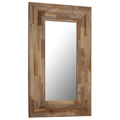 Emaga vidaxl lustro z ramą z drewna tekowego z odzysku, 50 x 80 cm