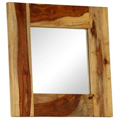 Emaga vidaxl lustro z ramą z litego drewna sheesham, 50 x 50 cm