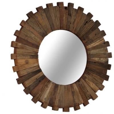 Emaga vidaxl lustro ścienne z ramą z drewna z odzysku, 50 cm