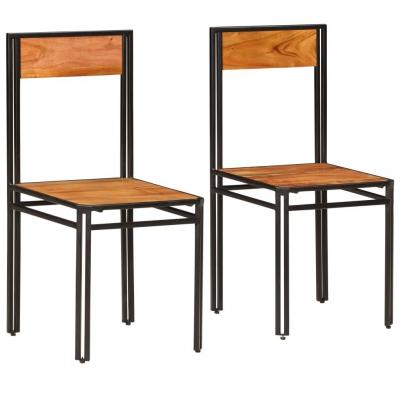 Emaga vidaxl krzesła stołowe, 2 szt., lite drewno akacjowe