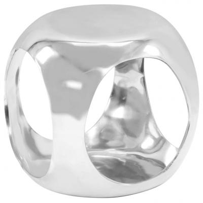 Emaga vidaxl stolik boczny z odlewanego aluminium, 35x35x35 cm, srebrny