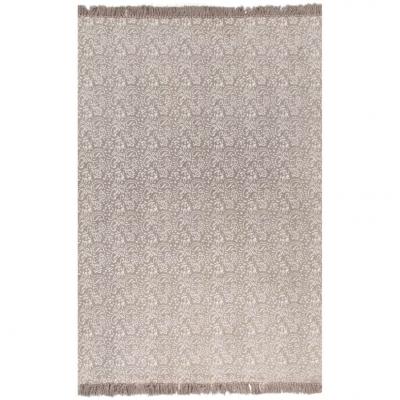 Emaga vidaxl dywan typu kilim, bawełna, 120 x 180 cm, taupe ze wzorem
