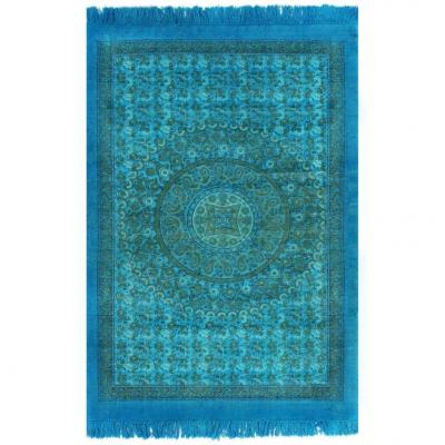 Emaga vidaxl dywan typu kilim, bawełna, 160 x 230 cm, turkusowy ze wzorem