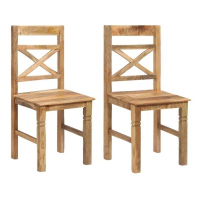 Emaga vidaxl krzesła do jadalni, 2 szt., lite drewno mango