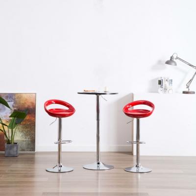 Emaga vidaxl stołki barowe, 2 szt., czerwone, plastik