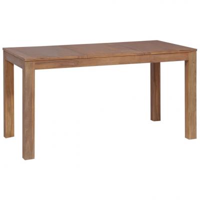 Emaga vidaxl stół z drewna tekowego, naturalne wykończenie, 140x70x76 cm