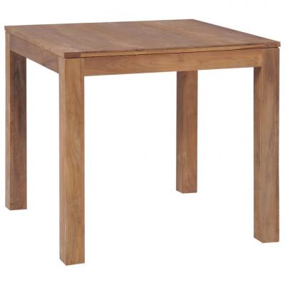 Emaga vidaxl stół z drewna tekowego, naturalne wykończenie, 82x80x76 cm