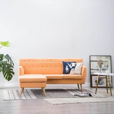 Emaga vidaxl sofa z leżanką, obita tkaniną, 171,5x138x81,5 cm, pomarańczowa