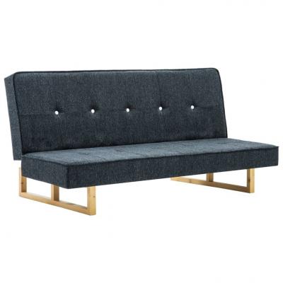Emaga vidaxl sofa rozkładana, tapicerowana materiałem, ciemnoszara