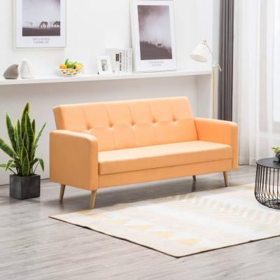 Emaga vidaxl sofa tapicerowana materiałem, pomarańczowa