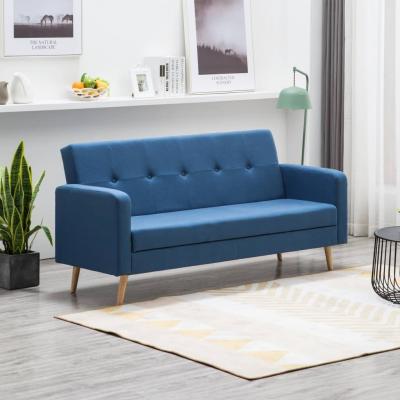 Emaga vidaxl sofa materiałowa, niebieska