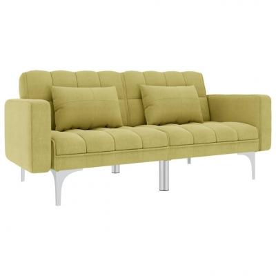 Emaga vidaxl sofa rozkładana, zielona, tapicerowana tkaniną