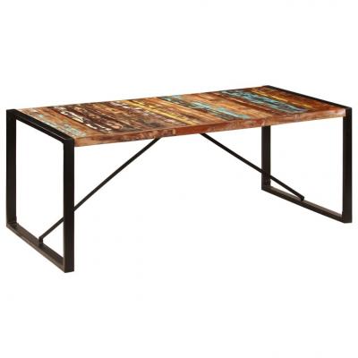 Emaga vidaxl stół jadalniany, 200x100x75 cm, lite drewno z odzysku