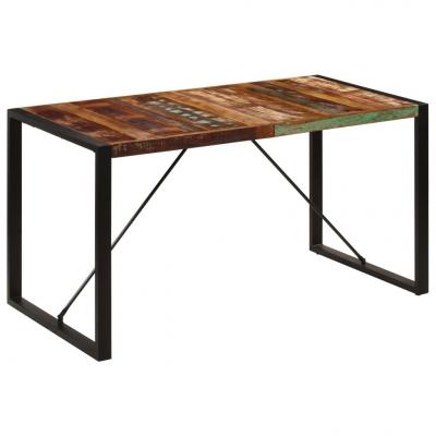Emaga vidaxl stół jadalniany, 140 x 70 x 75 cm, lite drewno z odzysku