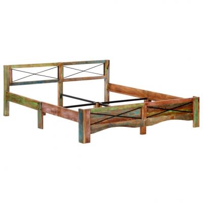 Emaga vidaxl rama łóżka z litego drewna z odzysku, 180 x 200 cm