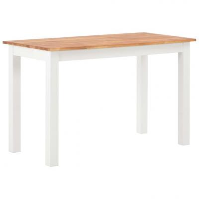 Emaga vidaxl stół do jadalni, 120 x 60 x 74 cm, lite drewno dębowe