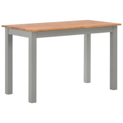 Emaga vidaxl stół do jadalni, 120 x 60 x 74 cm, lite drewno dębowe