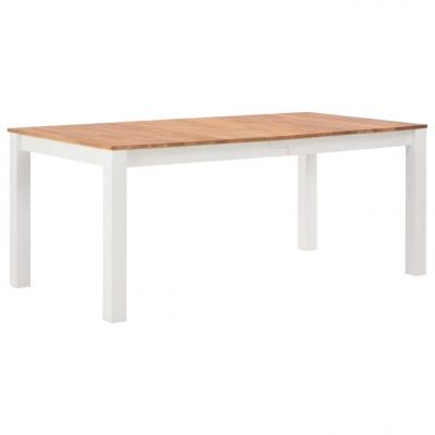 Emaga vidaxl stół do jadalni, 180 x 90 x 74 cm, lite drewno dębowe
