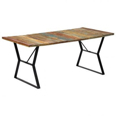 Emaga vidaxl stół do jadalni, 180x90x76 cm, z litego drewna z odzysku