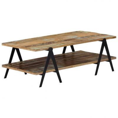 Emaga vidaxl stolik kawowy, 115x60x40 cm, lite drewno z odzysku