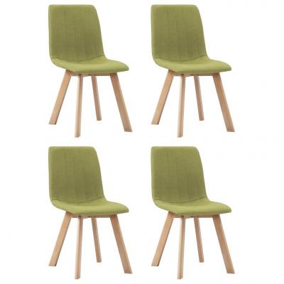 Emaga vidaxl krzesła do jadalni, 4 szt., zielone, tapicerowane tkaniną