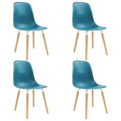 Emaga vidaxl krzesła do jadalni, 4 szt., turkusowe, plastik