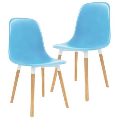 Emaga vidaxl krzesła do jadalni, 2 szt., niebieskie, plastik