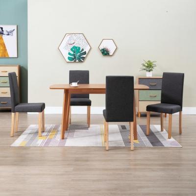 Emaga vidaxl krzesła stołowe, 4 szt., ciemnoszare, tapicerowane tkaniną