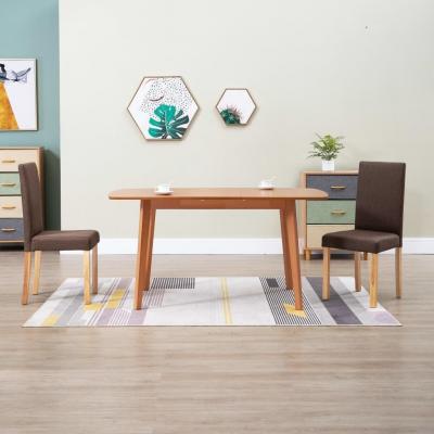 Emaga vidaxl krzesła stołowe, 2 szt., brązowe, tapicerowane tkaniną