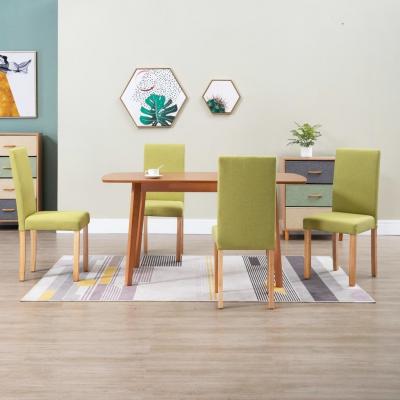 Emaga vidaxl krzesła stołowe, 4 szt., zielone, tapicerowane tkaniną