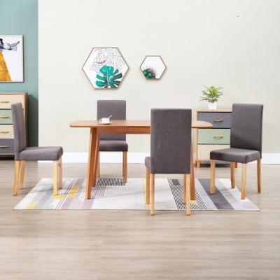 Emaga vidaxl krzesła stołowe, 4 szt., kolor taupe, tapicerowane tkaniną