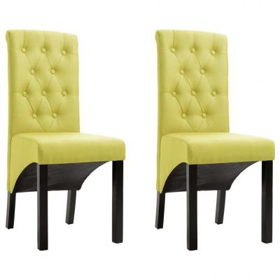 Emaga vidaxl krzesła stołowe, 2 szt., zielone, tapicerowane tkaniną