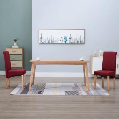 Emaga vidaxl krzesła stołowe, 2 szt., czerwone, tapicerowane tkaniną