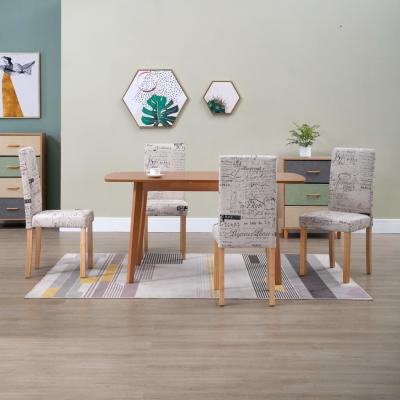Emaga vidaxl krzesła stołowe, 4 szt., kremowe, tkanina