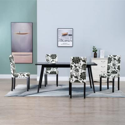Emaga vidaxl krzesła stołowe, 4 szt., czarne, tkanina