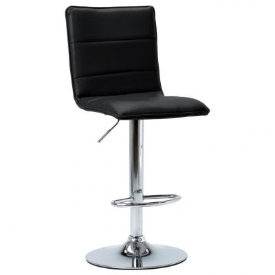 Emaga vidaxl krzesło barowe, czarne, sztuczna skóra
