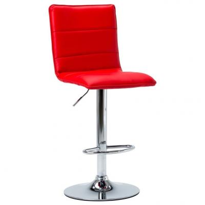 Emaga vidaxl krzesło barowe, czerwone, sztuczna skóra