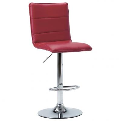 Emaga vidaxl krzesło barowe, kolor czerwonego wina, sztuczna skóra