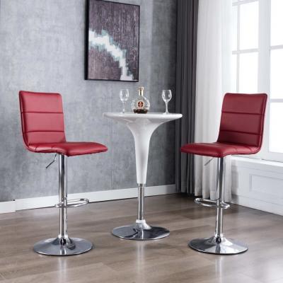 Emaga vidaxl krzesła barowe, 2 szt., kolor czerwonego wina, sztuczna skóra