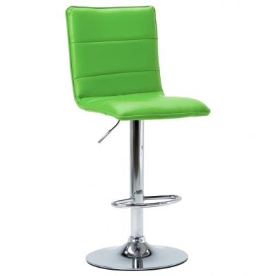 Emaga vidaxl krzesło barowe, zielone, sztuczna skóra