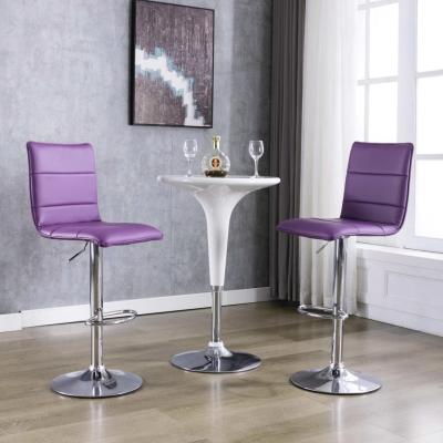 Emaga vidaxl krzesła barowe, 2 szt., fioletowe, sztuczna skóra