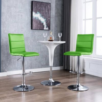 Emaga vidaxl krzesła barowe, 2 szt., zielone, sztuczna skóra