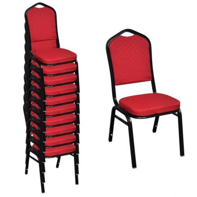 Emaga vidaxl krzesła stołowe, 10 szt., czerwone, tkanina