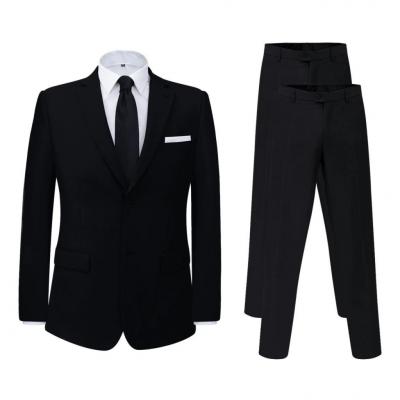 Emaga vidaxl dwuczęściowy garnitur z dodatkowymi spodniami czarny rozm. 50
