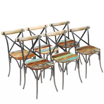 Emaga vidaxl krzesła stołowe, 6 szt., lite drewno z odzysku