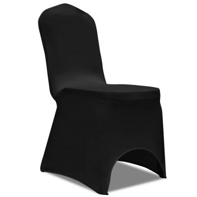 Emaga vidaxl elastyczne pokrowce na krzesła, 100 szt, czarne, 130338x2